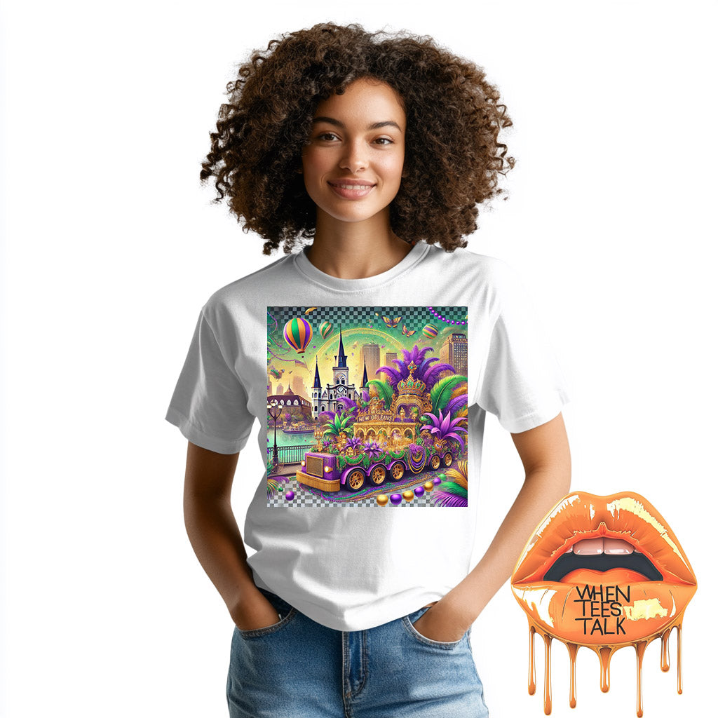 "Mardi Gras Float Short Sleeve T-Shirt"