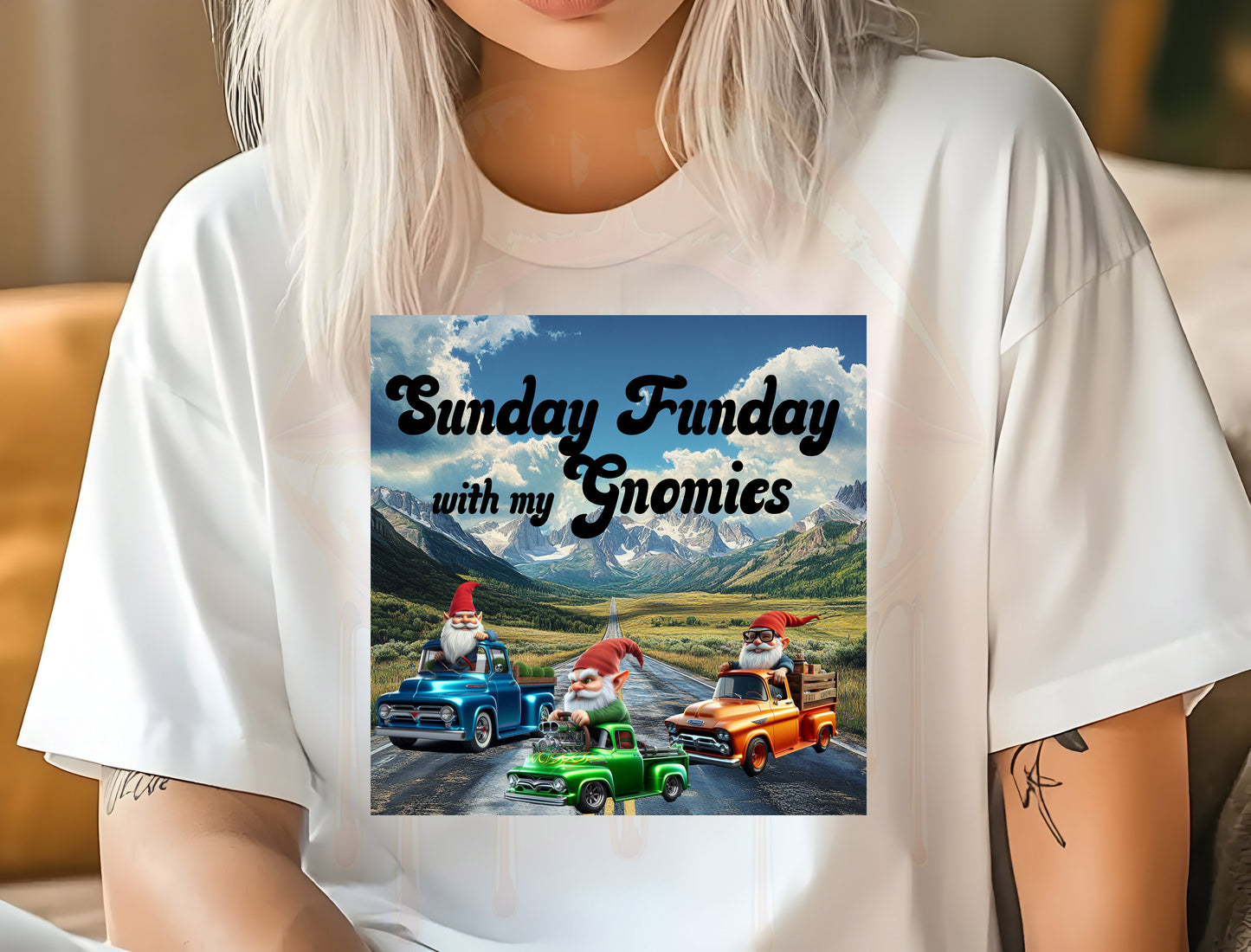 Sunday Funday with my Gnomies t-shirt