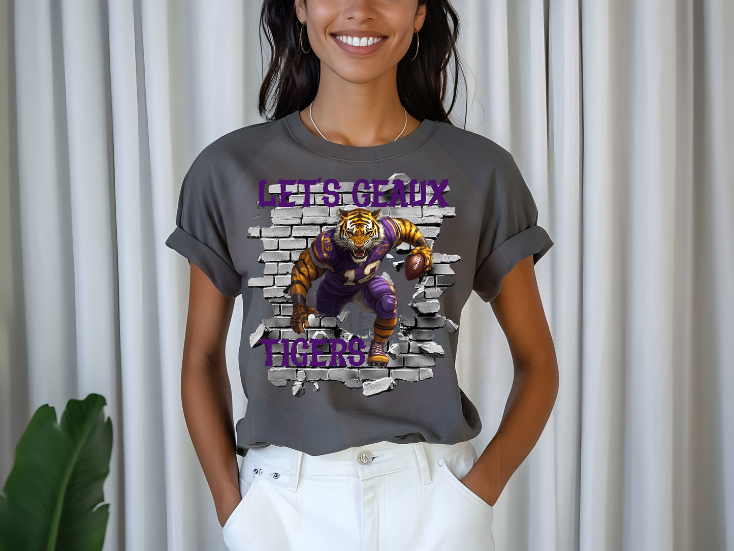 Let's Geaux Tigers short sleeve t-shirt